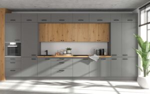 Meble Szafki Kuchenne Ava Nessa Lamel Zestaw 490 cm - Lempert