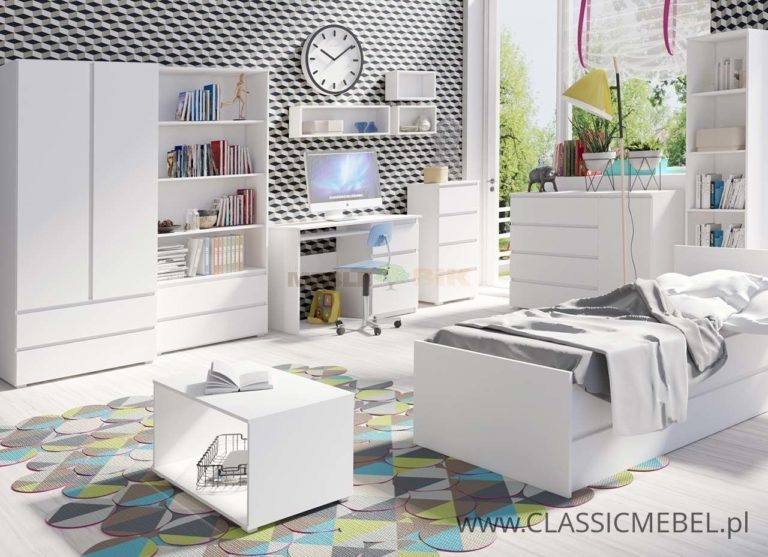 Cosmo 2 Biały / Dąb Sonoma / Dab Riviera - Maridex