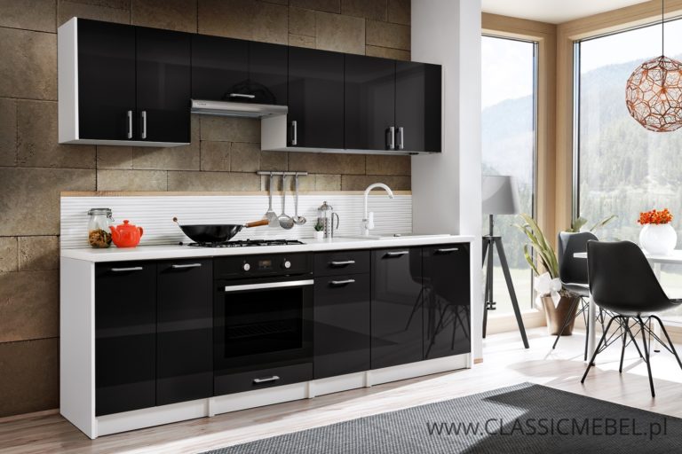 Kuchnia Max Czarny Połysk 2,4 m - Layman