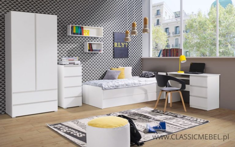 Cosmo 1 Biały / Dąb Sonoma / Dąb Riviera  - Maridex