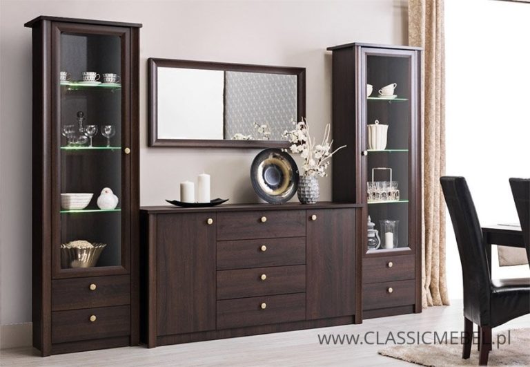 Meblościanka Finezja 3 - Dąb Sonoma Czekolada - Maridex