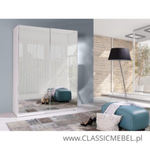 Szafa przesuwna Batumi 6 z lustrami - Biała - Maridex