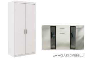 Szafa Salsa 2D + Komoda Salsa – Biała - Lempert