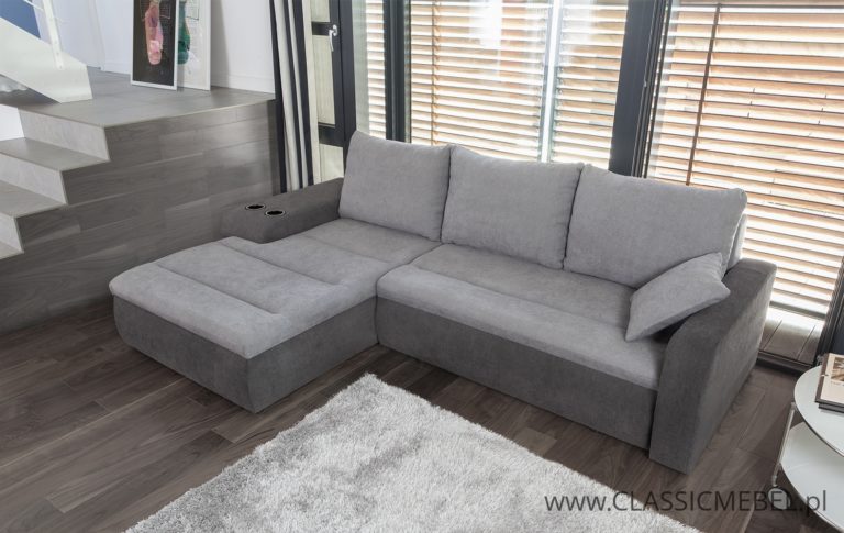 Narożnik Melo z funkcją spania + pojemnik na pościel - Meblar