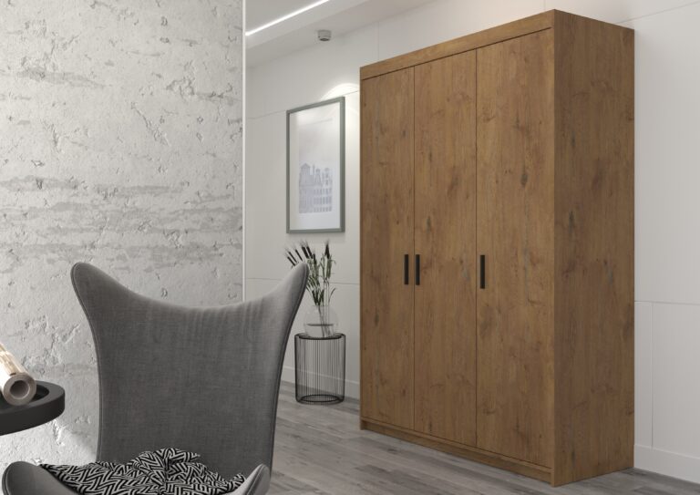 Szafa Elena 3D – Dąb Sonoma, Biała, Dąb Lefkas - Lempert