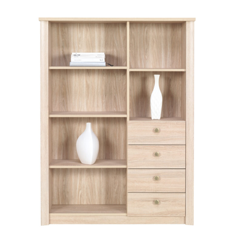 Regał z szufladami Finezja F11 - Dąb Sonoma - Maridex