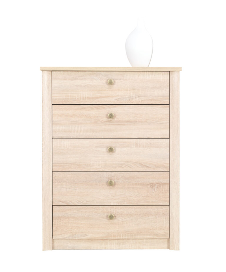 Komoda 5 szuflad Finezja F5 - Dąb Sonoma - Maridex
