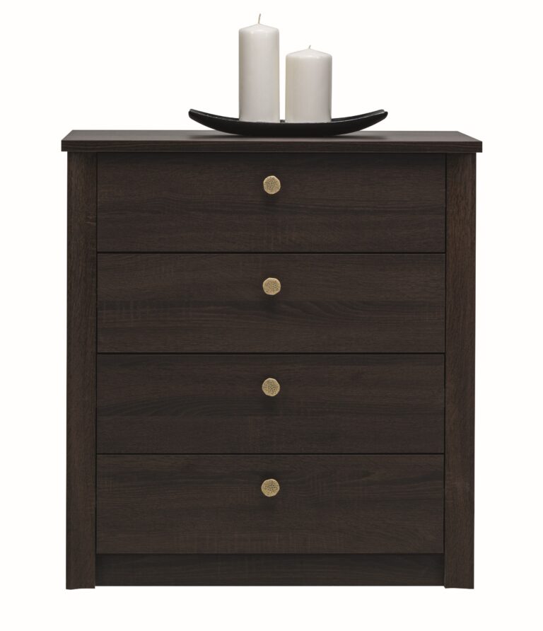 Komoda 4 szuflady Finezja F9 - Dąb Sonoma Czekolada - Maridex
