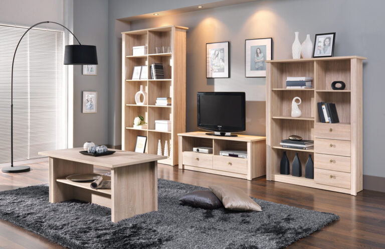 Meblościanka Finezja 1 - Dąb Sonoma - Maridex