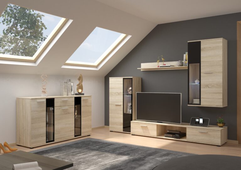 Meblościanka Salsa Dąb Sonoma + Komoda Salsa - Lempert