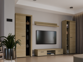 Meblościanka Rumba XL Dąb Olejowany - Lempert