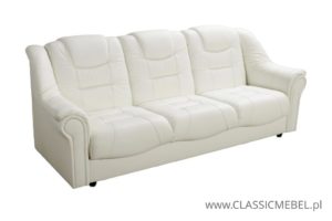 Stylowa Sofa Milano 3 osobowa – skóra naturalna + funkcja spania + pojemnik na pościel - Classic