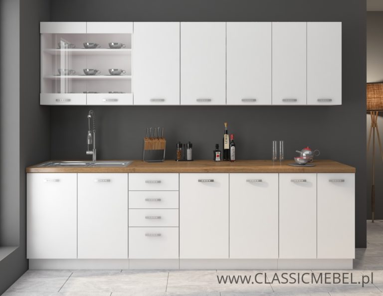 Meble Szafki Kuchenne Eko White Zestaw 260 cm  - Lempert