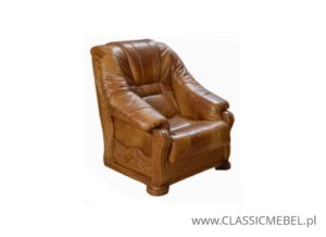 Stylowy fotel Lord – skóra naturalna - Classic