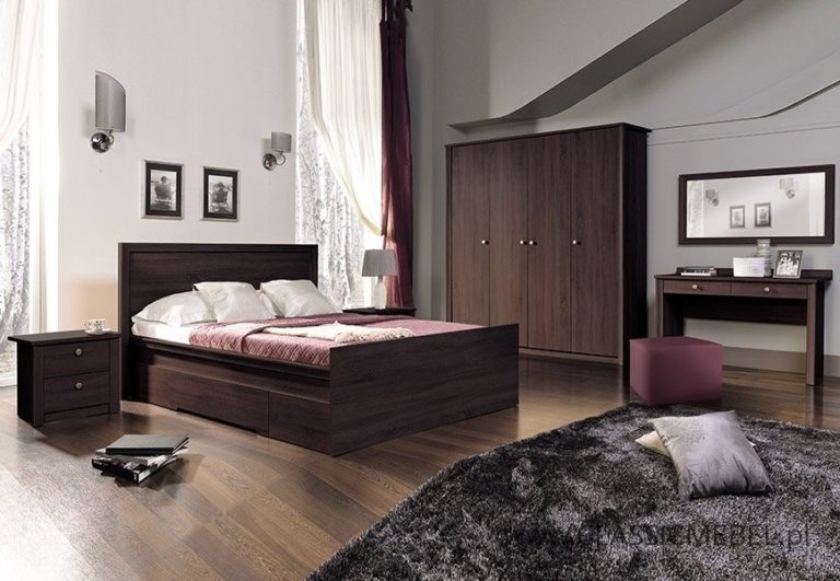 Sypialnia Finezja 1 - Dąb Sonoma Czekolada - Maridex