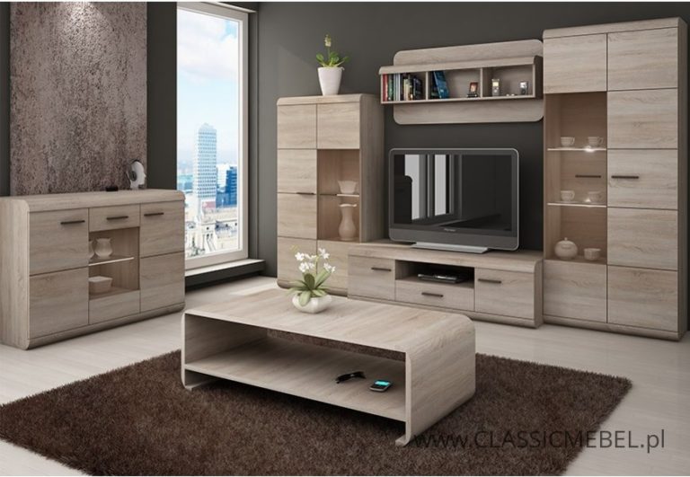 Meblościanka Link Dąb Sonoma - Laski