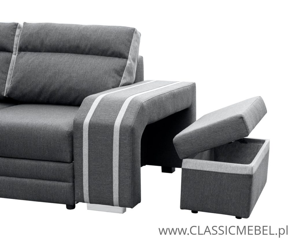 Narożnik AVATAR z funkcją spania pufa i barek