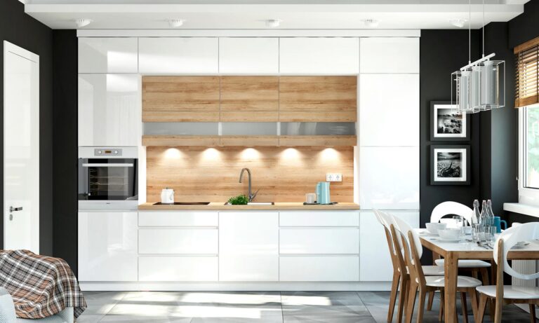 Meble Kuchenne Campari Biały Połysk / Dąb Artisan