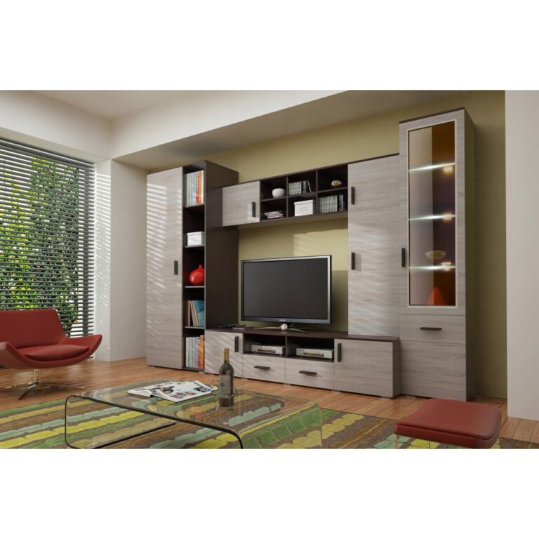 Meblościanka Larisa - Dąb Sonoma / Wenge - Arkos