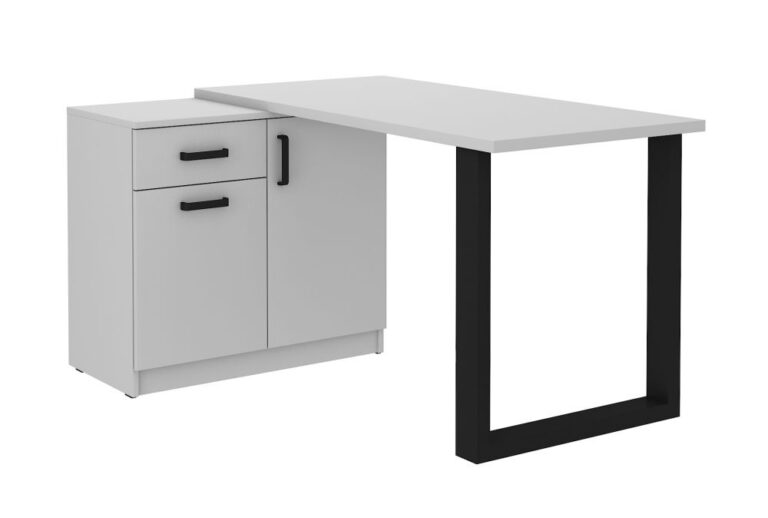 Biurko + Komoda Malta 130 - Light Grey/Light Grey - Lempert