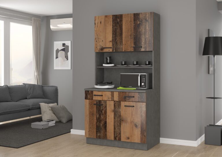 Meble Kuchenne Maria Kredens z Blatem - Matera/Old Style - Lempert