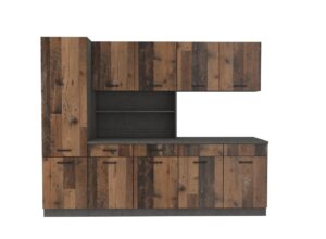 Meble Kuchenne Maria Kredens z Szafkami ze Spiżarką i Blatem - Matera/Old Style - Lempert