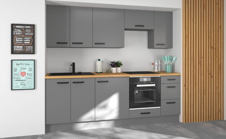 Meble Kuchenne Nessa Antracyt Zestaw Dla Klienta - Lempert