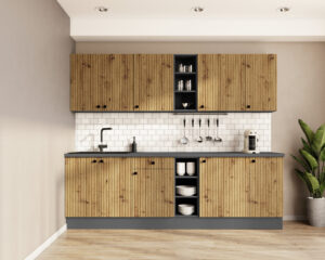 Meble Szafki Kuchenne Ava Lamele Zestaw 260 cm + Blat - Lempert