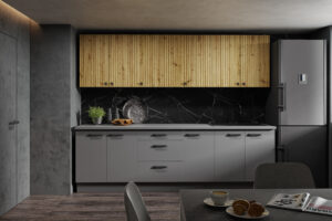 Meble Szafki Kuchenne Nessa Ava Lamele Zestaw 260 cm + Blat - Lempert