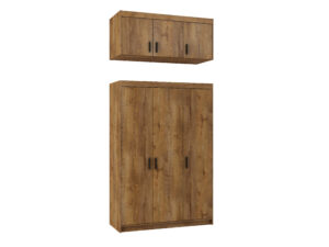 Szafa Elena 3D z Nadstawką – Dąb Lefkas, Biała, Dąb Sonoma - Lempert