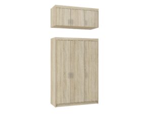 Szafa Elena 3D z Nadstawką – Dąb Sonoma, Biała, Dąb Lefkas - Lempert