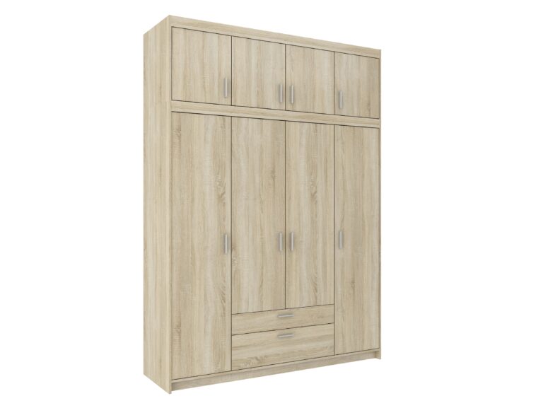 Szafa Elena 4D z Nadstawką – Dąb Sonoma - Lempert