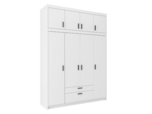 Szafa Elena 4D z Nadstawką – Biała - Lempert