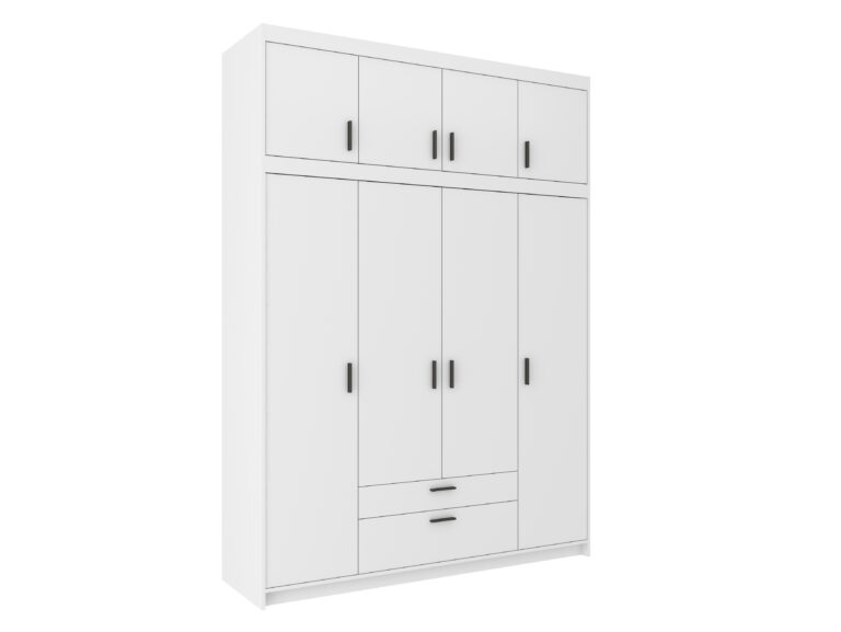 Szafa Elena 4D z Nadstawką – Biała - Lempert