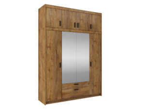 Szafa Elena 4D – Dąb Lefkas Lustro i Nadstawka - Lempert