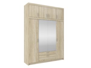 Szafa Elena 4D – Dąb Sonoma Lustro i Nadstawka - Lempert