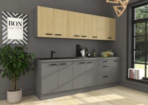 Meble Kuchenne Nessa/Scandi Zestaw 260 cm + Blat - Lempert