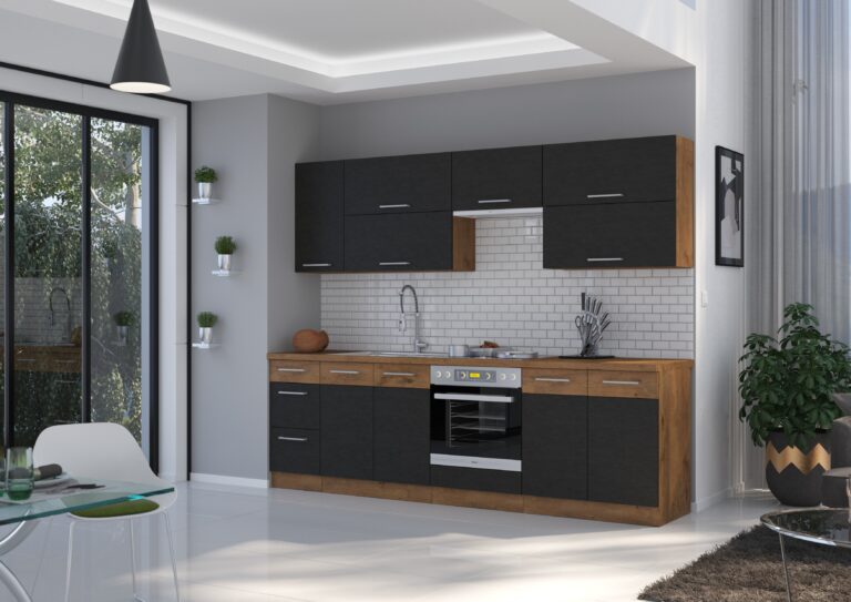 Meble Kuchenne Vigo Matera/Dąb Lancelot Zestaw 260 cm - Lempert