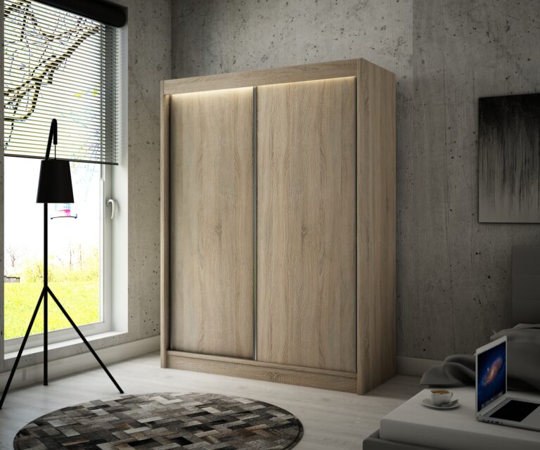 Szafa Przesuwna Bergo 120 cm Dąb Sonoma - Arton