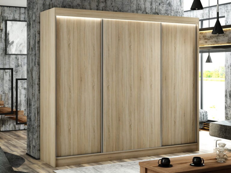 Szafa Przesuwna Bergo 250 cm Dąb Sonoma - Arton