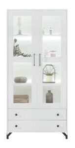 Witryna dwudrzwiowa Bergen BE2 - Biały Połysk - Meblar