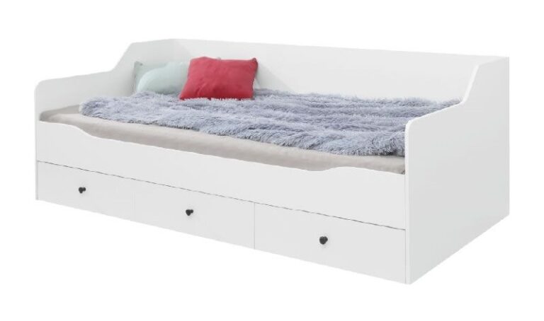 Łóżko z szufladami Bergen BE13 - Biały Połysk - Meblar