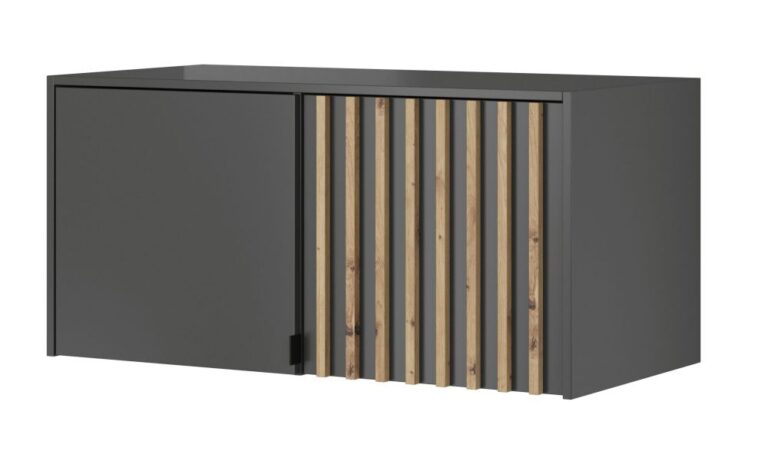 Nadstawka 2D do szafy Nelly - Grafit / Lamela Artisan - Piaski