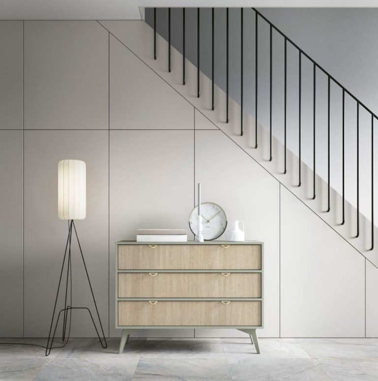 Komoda z szufladami Forest KSZ106 - fronty Jodełka Scandi- korpus Eukaliptus - Piaski