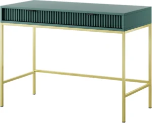 Biurko / Toaletka Nova T104 - Labrador / stelaż złoty / uchwyty czarne - Piaski