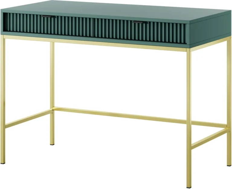 Biurko / Toaletka Nova T104 - Labrador / stelaż złoty / uchwyty czarne - Piaski