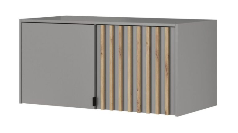 Nadstawka 2D do szafy Nelly - Szara / Lamela Artisan - Piaski