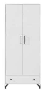 Szafa dwudrzwiowa Bergen BE1 - Biały Połysk - Meblar