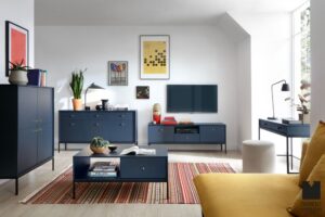 Zestaw mebli do salonu Mono - Granatowe - Piaski