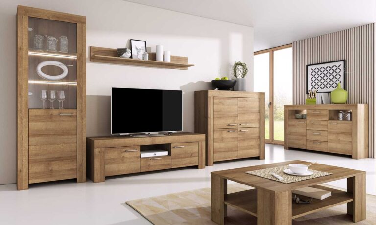 Zestaw mebli do salonu Sky - Dąb Riviera - Piaski